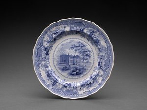 Lauta, n. 1831-46 (lyijylasitettu keramiikka siirtopainatuksella) tekijältä Enoch Wood and Sons