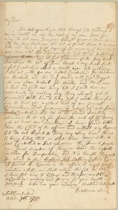 Kirje Allice Jonesille, Concord, Massachusetts, 7. lokakuuta 1755 (kynä ja muste paperille) tekijältä Ephraim Jones