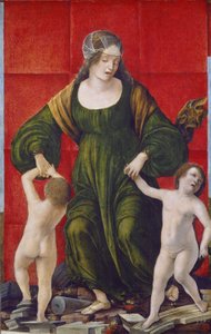 Hasdrubalin vaimo ja hänen lapsensa, n. 1490-3 (tempera poppelitaululla) tekijältä Ercole de Roberti