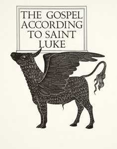Pyhän Luukkaan musta vasikka tekijältä Eric Gill