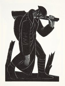 Westward Hoe!, David Jamesin piirustuksen jälkeen tekijältä Eric Gill