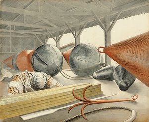 Poijut ja koukku, 1933 tekijältä Eric Ravilious