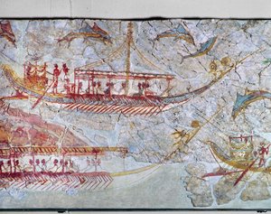 Delfiinien ympäröimät alukset tekijältä Erich Lessing