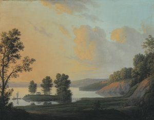 Näkymä Queenguardin kartanolle Furejärven yli, Pohjois-Seelanti.
