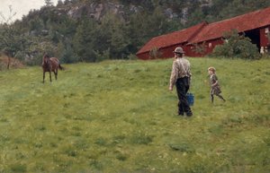 Vettä hevoselle tekijältä Erik Theodor Werenskiold