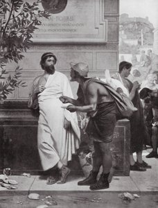 Aristides ja talonpoika (litografia) tekijältä Ernest (1818 87) Hillemacher