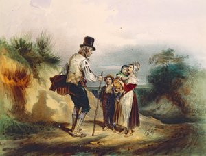 Pikakuvake, kuvitus Ernest Grenierin akvarellista Victor Hugon (1802-1885) Les Miserables -sarjaan tekijältä Ernest (after) Grenier