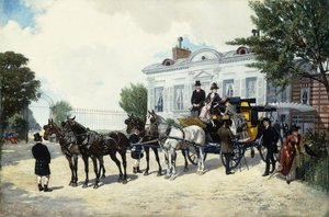 Hackney Carriage; Le Fiacre, tekijältä Ernest-Alexandre Bodoy