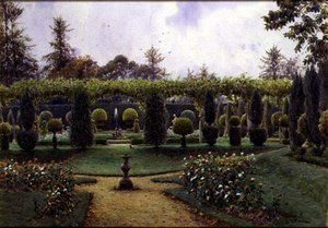 Harmaa päivä, Brockenhurst, Hampshire (akvarelli) tekijältä Ernest Arthur Rowe