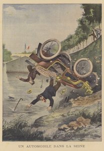 Auto törmäsi Seine-jokeen