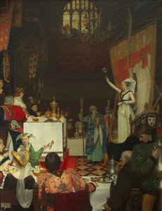 William Canynges viihdyttää Edward IV:tä hänen talossaan Redcliff Streetillä tekijältä Ernest Board