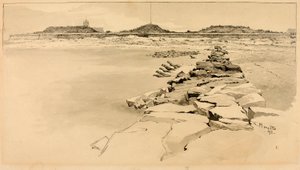 Fort Moultrie vanhan Sullivanin linnoituksen paikalla sijaitsevassa Fort Moultriessa tekijältä Ernest C. Peixotto