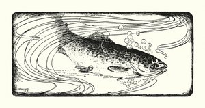 Lohi koukussa (litografia)