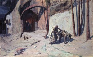 Lento Egyptiin tai Joosef laittoi aasin selkään, 1894 tekijältä Ernest Georges Berges
