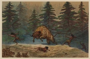 Biisonin metsästys, 1871 tekijältä Ernest Henry Griset