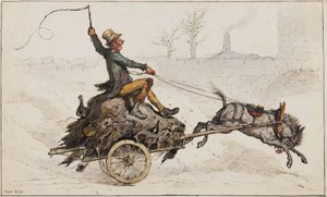 Pois kotoa (muste & wc paperille) tekijältä Ernest Henry Griset