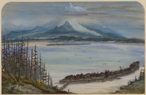 Esihistoriallinen maisema, 1871 tekijältä Ernest Henry Griset