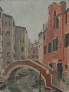 Venetsian kanava, n. 1930 (öljy kankaalle) tekijältä Ernest Hiram Brülhart