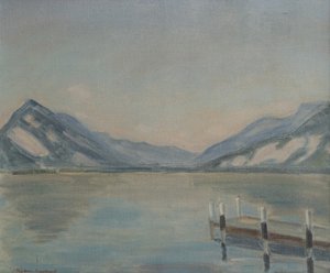 ਥੂਨ ਝੀਲ (ਕੈਨਵਸ ਉੱਤੇ ਤੇਲ) ਫਿਨਿਸ਼ tekijältä Ernest Hiram Brülhart