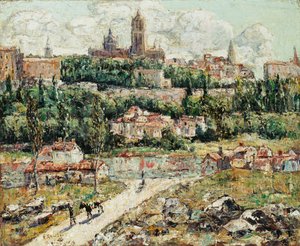 Segovia, Espanja, n. 1916 (öljy kankaalle) tekijältä Ernest Lawson