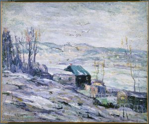 Tuulinen päivä, Bronx River tekijältä Ernest Lawson