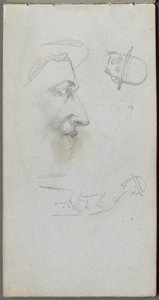 Luonnoskirja, sivu 14: Kuvat. tekijältä Jean-Louis Ernest Meissonier