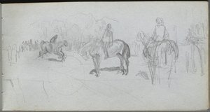 Luonnoskirja, sivu 52: Kuvatutkimus tekijältä Ernest Meissonier