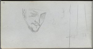 Luonnoskirja, sivu 83: Kasvojen, jalkojen tutkimus. tekijältä Jean Louis Ernest Meissonier