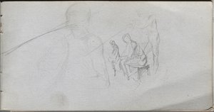 Luonnoskirja, sivu 98: Kuvien tutkiminen. tekijältä Jean Louis Ernest Meissonier