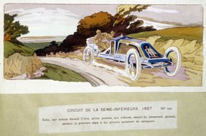 Circuit de la Seine-Inèrieure, Szisz autolla Renault Frères, tuli katsomossa ensimmäiseksi, toiseksi yleisluokituksessa, menettäen 1. sijan vain kuuden minuutin päässä voittajasta tekijältä Ernest Montaut