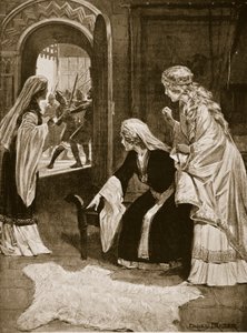 Lincolnin linna, ovela, 1141, kuvitus "Hutchinsonin tarinasta brittiläisestä kansasta", n. 1920