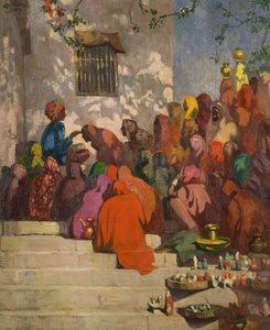 Ganges (tai hindut ja pandit), n. 1922 (öljy kankaalle)