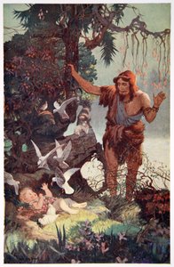 "Paimen löytää Semiramus-vauvan", 1915. "Paimen löytää Semiramus-vauvan", 1915.