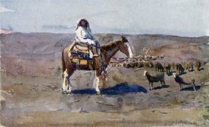 Tyypillinen eteläargentiinalainen gaucho-tyttö istuu caballollaan