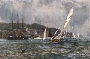 Cowes (väri litho) tekijältä Ernest William Haslehust