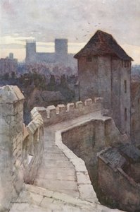 Fishergate-juliste seiniltä (väri litho) tekijältä Ernest William Haslehust