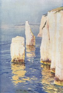 Old Harry Rocks, Swanage (värijäsenet) tekijältä Ernest William Haslehust