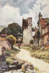 Portisham (litografia de color) finlandès tekijältä Ernest William Haslehust