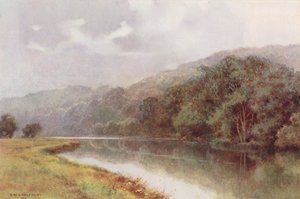 Thames-joki: Cliveden Woods (värilitografia). tekijältä Ernest William Haslehust