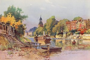 Thames-joki: Sunbury (värilitro) tekijältä Ernest William Haslehust