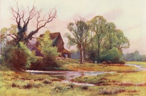 Thames-joki: Upper Somerford Mill (värilitro). tekijältä Ernest William Haslehust