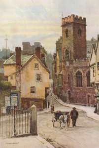 St. Mary Steps (väri litho) tekijältä Ernest William Haslehust