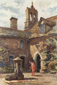 The Coningsby, o Red Coat Hospital (litografia en color) finlandès tekijältä Ernest William Haslehust