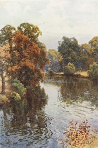 The Dee at Eaton (väri litho) tekijältä Ernest William Haslehust
