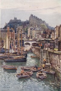 Kalasatama, Folkestone (väri litho) tekijältä Ernest William Haslehust