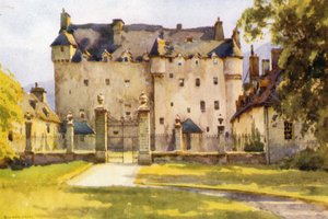 Traquair (väri litho) tekijältä Ernest William Haslehust