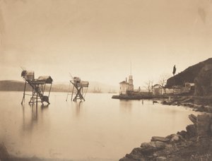 Pecheries at Kiretch-Bournou Bosphore, Europe Fisheries at Kiretch-Bournou..., 1854. tekijältä Ernest de Caranza