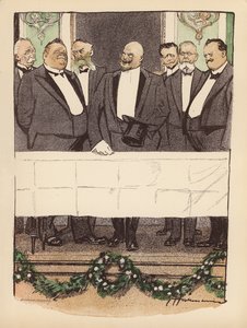 Berliinin Balle von Rideamuksen kuvitus (värilitografia) tekijältä Ernst (after) Heilemann