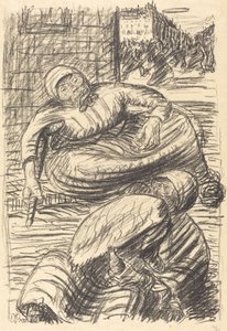 Street in Warsaw, publicat el 1915. finlandès tekijältä Ernst Barlach