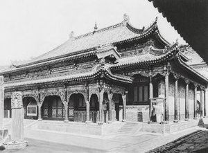Wu tai shan, Hien tung sze, Shansi, Suuri rukoushuone (s/w-kuva).